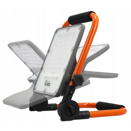 LED punjivi reflektor sa stalkom LED/50W/3,2V 4500K 5000 mAh IP65 narandžasta