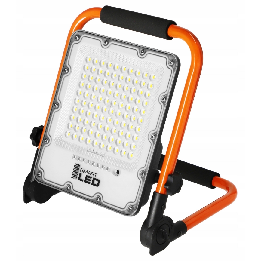 LED punjivi reflektor sa stalkom LED/50W/3,2V 4500K 5000 mAh IP65 narandžasta