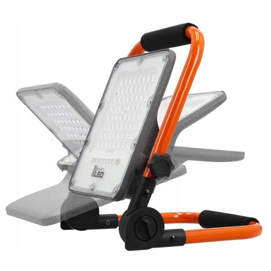 LED Punjivi reflektor sa stativom LED/100W/3,2V 4500K 15000 mAh IP65 narandžasta
