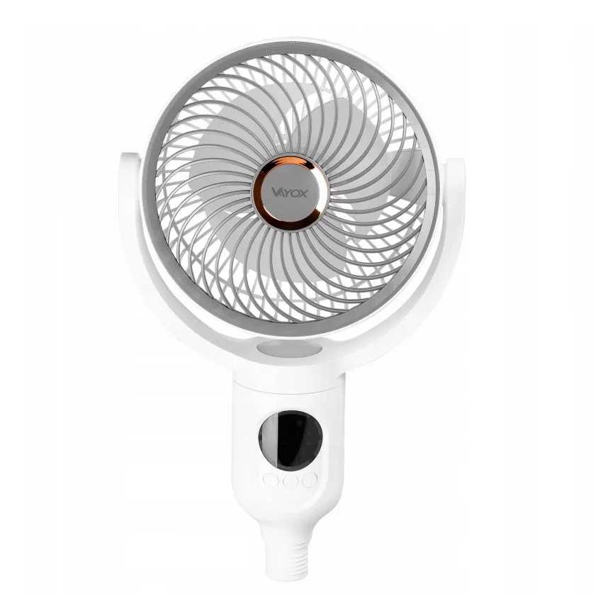 LED Punjivi podni ventilator sa LED osvetljenjem LED/4,8W/5V USB 7200 mAh beli + daljinski upravljač