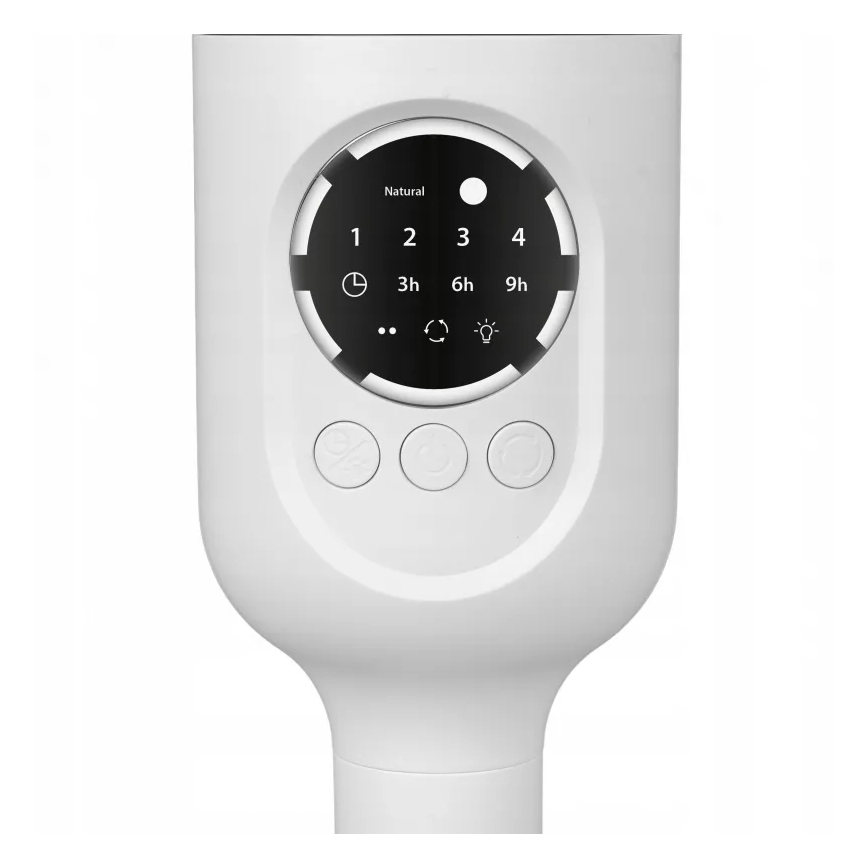 LED Punjivi podni ventilator sa LED osvetljenjem LED/4,8W/5V USB 7200 mAh beli + daljinski upravljač