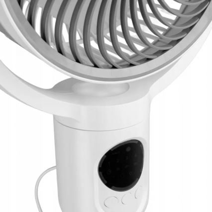 LED Punjivi podni ventilator sa LED osvetljenjem LED/4,8W/5V USB 7200 mAh beli + daljinski upravljač