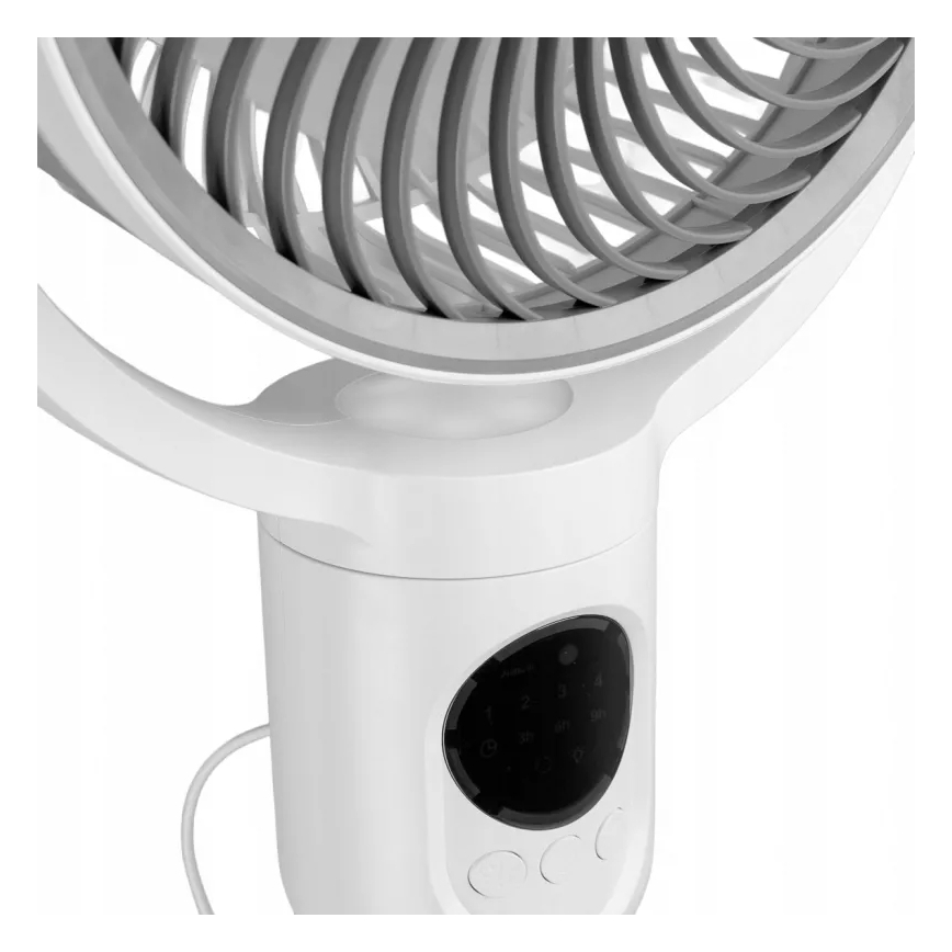 LED Punjivi podni ventilator sa LED osvetljenjem LED/4,8W/5V USB 7200 mAh beli + daljinski upravljač