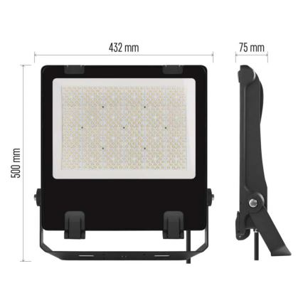LED Reflektor AVENO LED/300W/230V 4000K 48000 lm IP66 crna