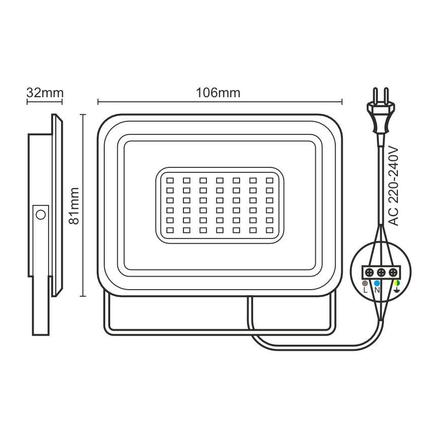 LED reflektor LED/10W/230V 4000K IP65
