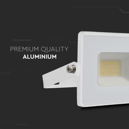 LED reflektor LED/20W/230V 6500K IP65 bela
