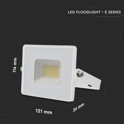 LED reflektor LED/20W/230V 6500K IP65 bela