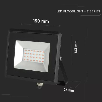 LED reflektor LED/20W/230V IP65 ružičasto svetlo