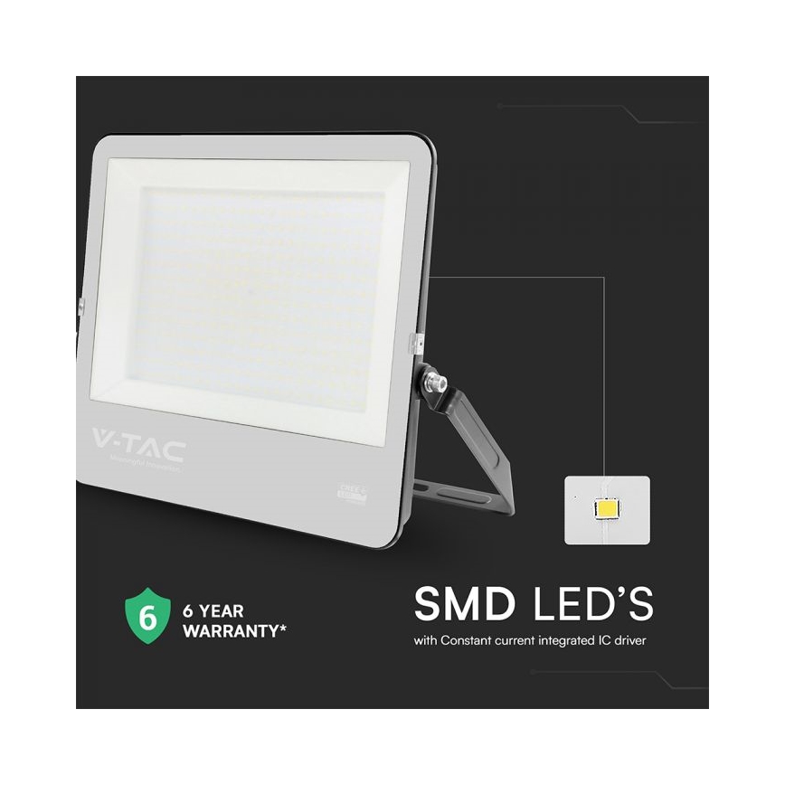LED Reflektor LED/300W/230V 4000K IP65 crni
