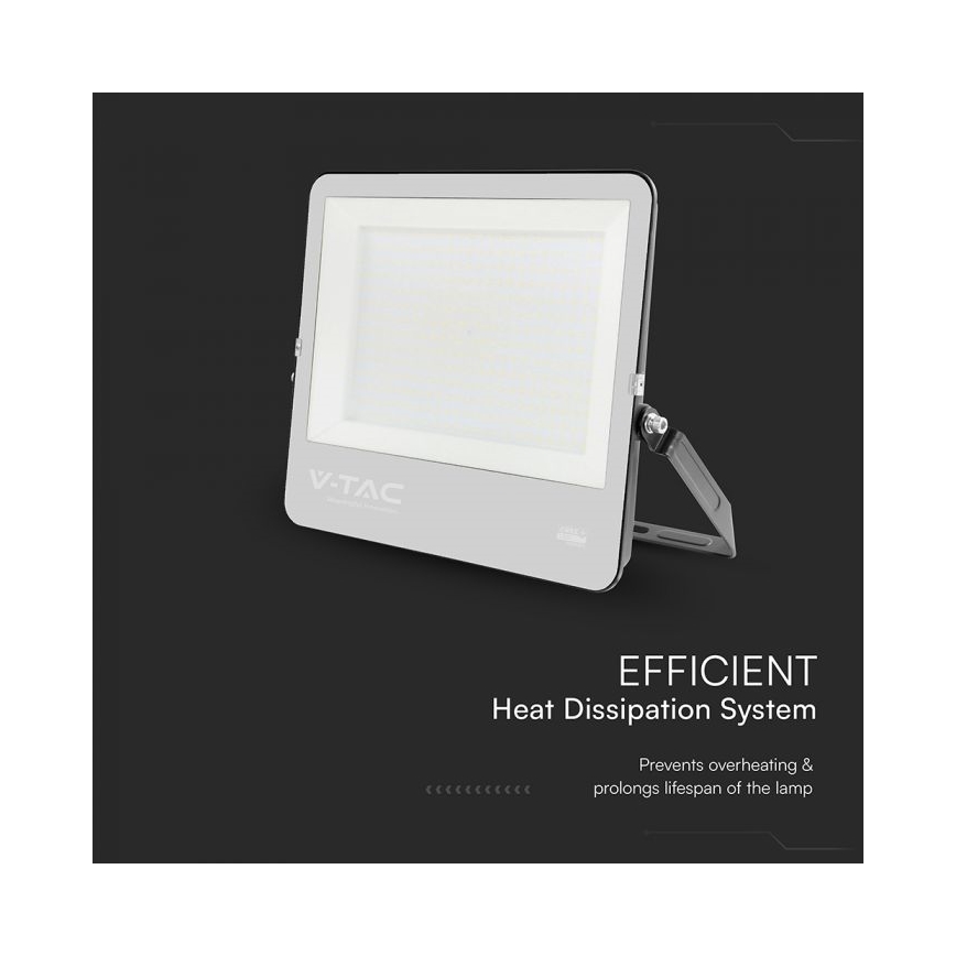 LED Reflektor LED/300W/230V 4000K IP65 crni