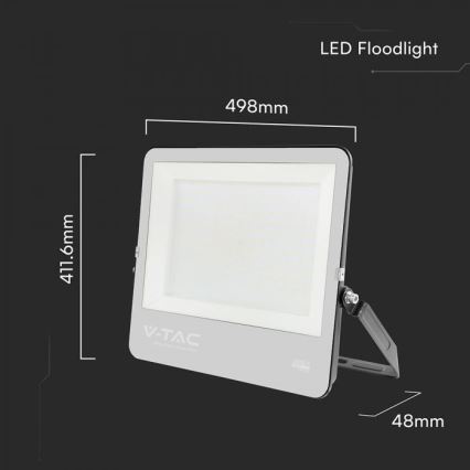 LED Reflektor LED/300W/230V 4000K IP65 crni