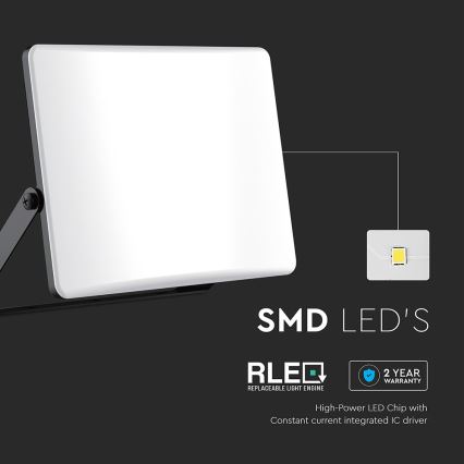 LED reflektor LED/30W/230V 3000/4000/6500K IP65 crna