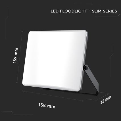 LED reflektor LED/30W/230V 3000/4000/6500K IP65 crna