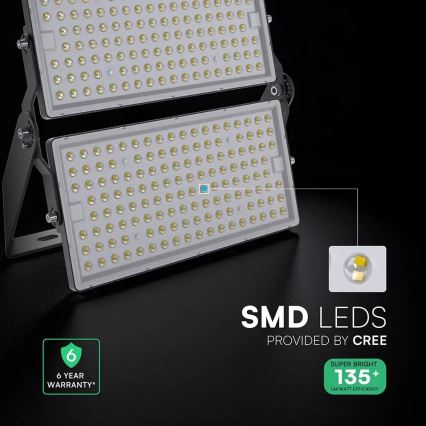 LED reflektor LED/500W/230V 4000K IP65 siva