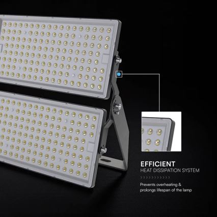 LED reflektor LED/500W/230V 4000K IP65 siva