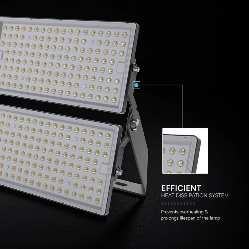 LED reflektor LED/500W/230V 4000K IP65 siva