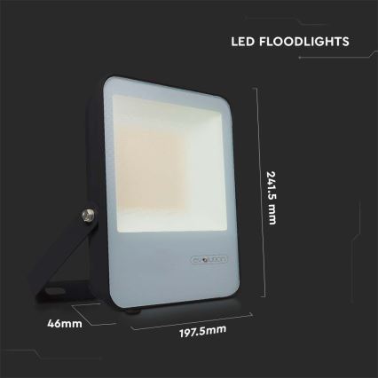 LED reflektor LED/50W/230V 6400K IP65 crna