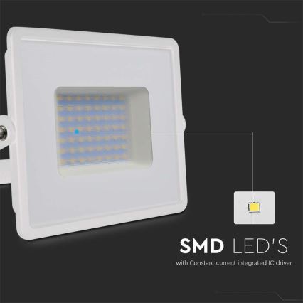 LED reflektor LED/50W/230V 6500K IP65 bela