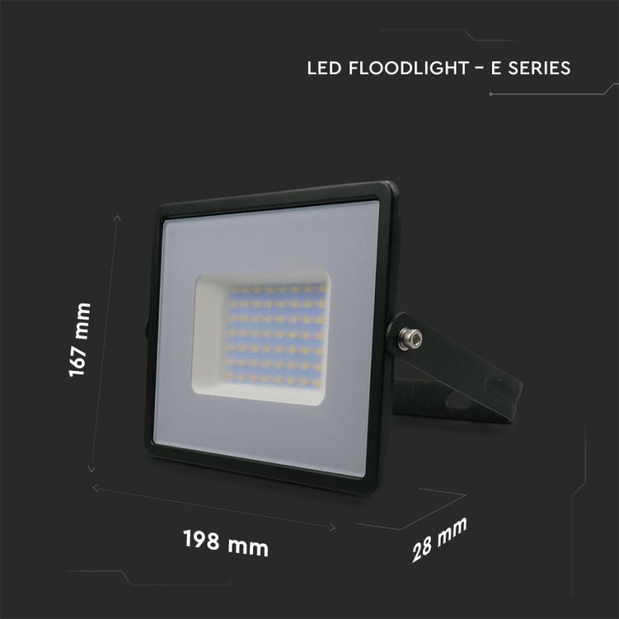 LED reflektor LED/50W/230V 6500K IP65 crna
