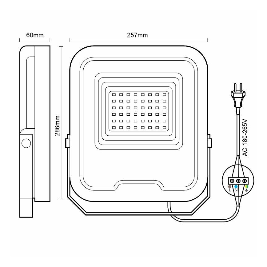 LED reflektor PROFI LED/100W/180-265V 5000K IP65