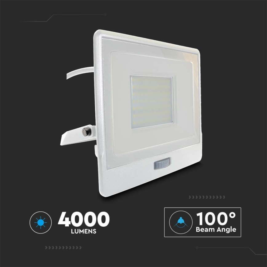 LED reflektor sa senzorom, 50W, 230V, 4000K, IP65, beo