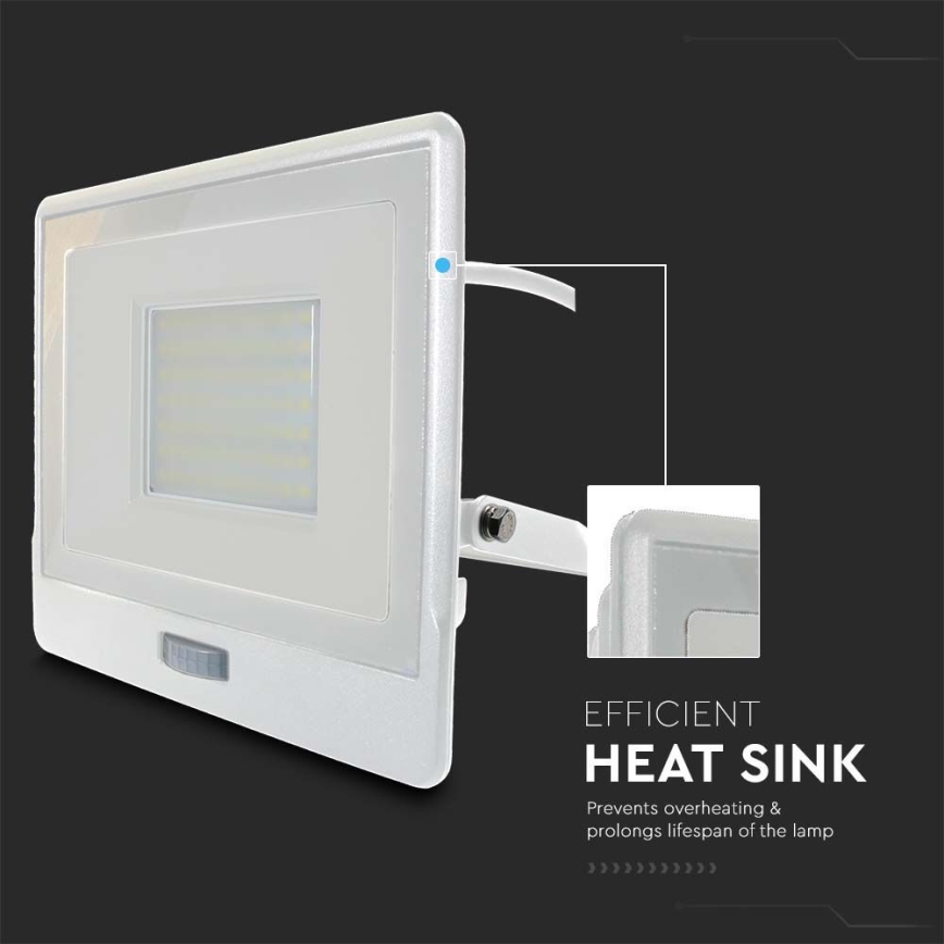 LED reflektor sa senzorom, 50W, 230V, 4000K, IP65, beo