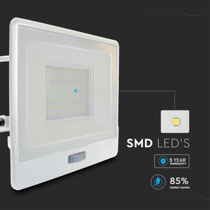 LED reflektor sa senzorom, 50W, 230V, 4000K, IP65, beo