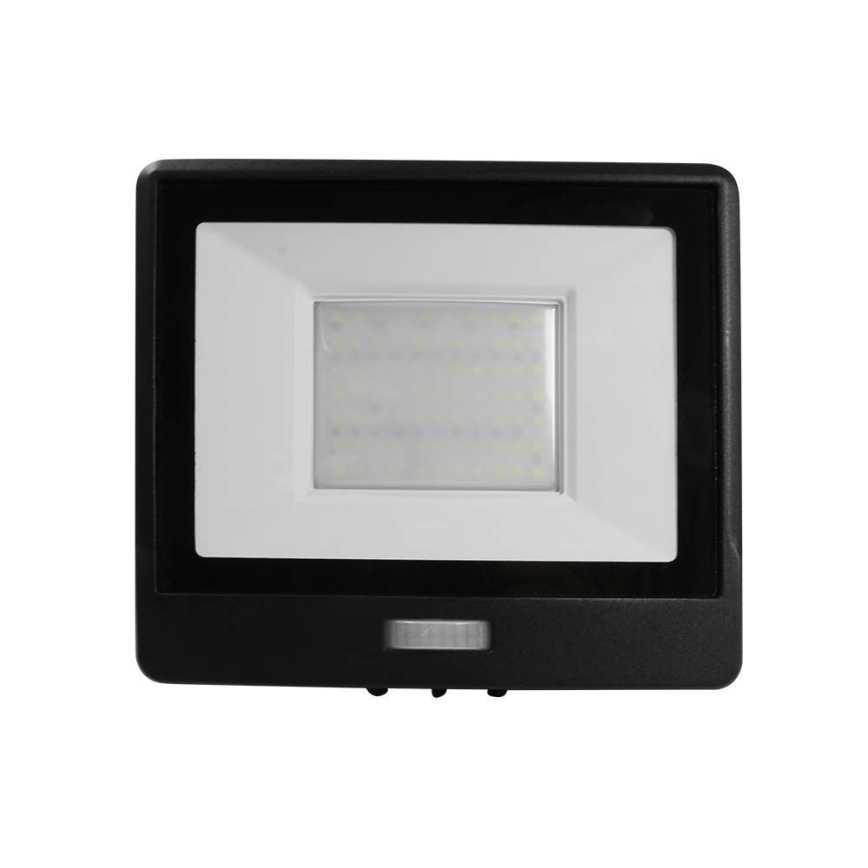 LED Reflektor sa senzorom LED/50W/230V 4000K IP65 crno