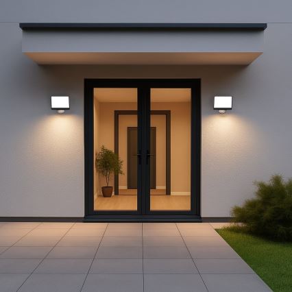 LED reflektor sa senzorom pokreta i sumraka DAVOS LED/30W/230V IP54 crna