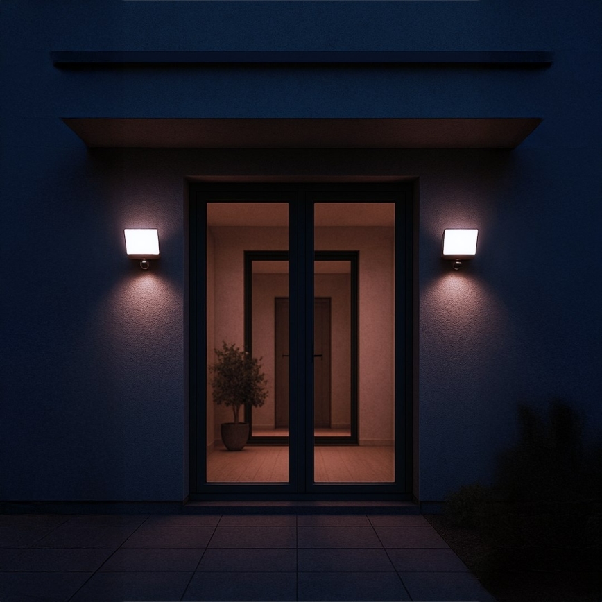 LED reflektor sa senzorom pokreta i sumraka DAVOS LED/30W/230V IP54 crna