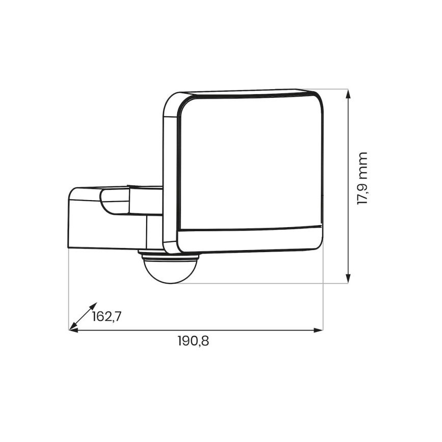 LED reflektor sa senzorom pokreta i sumraka DAVOS LED/30W/230V IP54 crna
