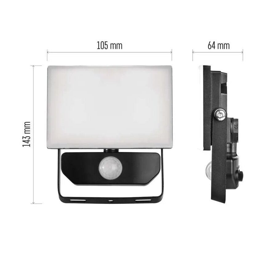 LED reflektor sa senzorom TAMBO LED/10W/230V 4000K IP54