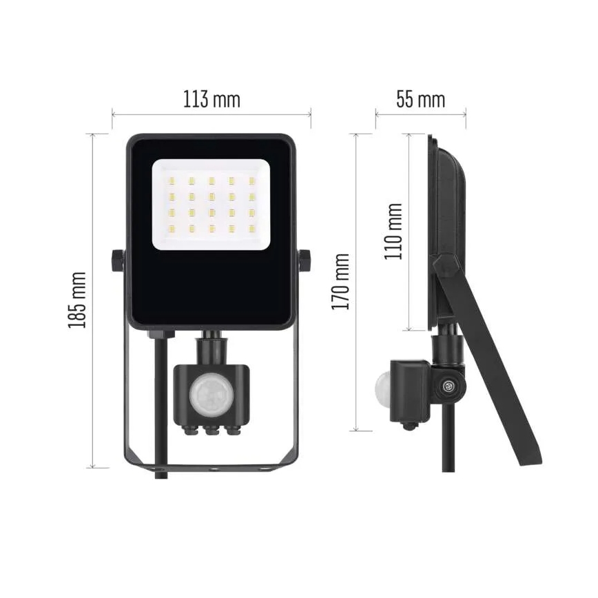 LED reflektor sa senzorom VISIO LED/10W/230V 4000K IP65