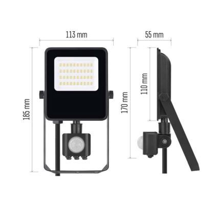 LED reflektor sa senzorom VISIO LED/20W/230V 4000K IP65