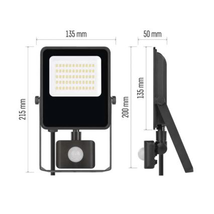 LED reflektor sa senzorom VISIO LED/30W/230V 4000K IP65
