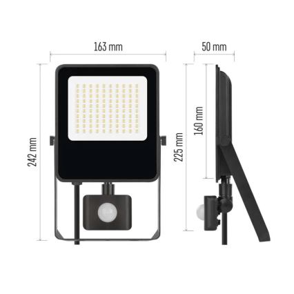 LED reflektor sa senzorom VISIO LED/50W/230V 4000K IP65