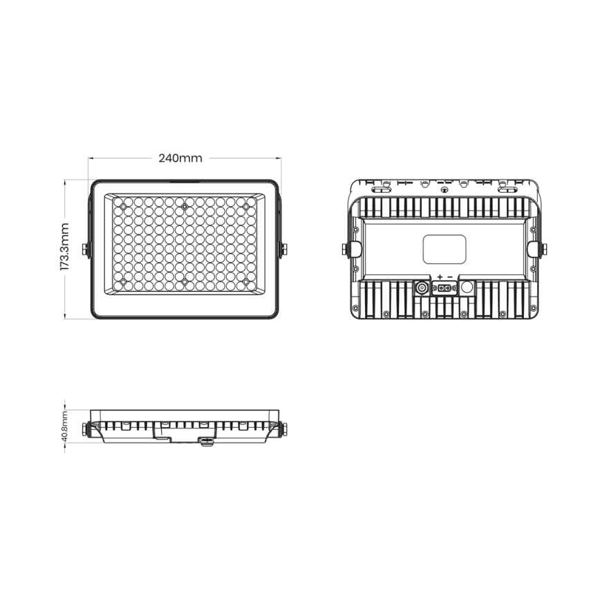 LED reflektor sa solarnim panelom FOCUS 100W/15000 mAh 3,2V 6000K IP65 + daljinski upravljač