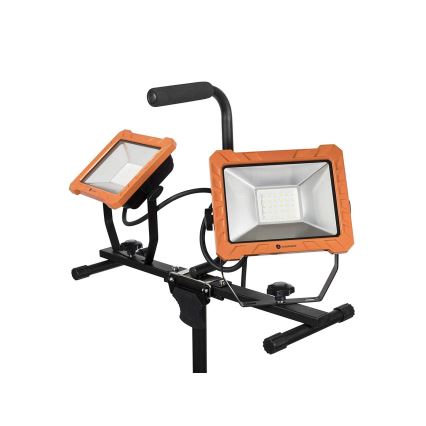 LED reflektor sa stalkom, 2x LED/30W/230V, 4000K, IP65, narandžast/crn