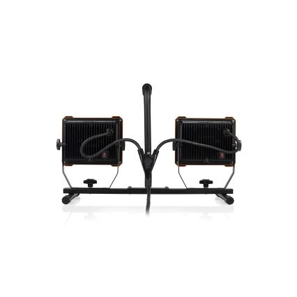 LED reflektor sa stalkom, 2x LED/30W/230V, 4000K, IP65, narandžast/crn