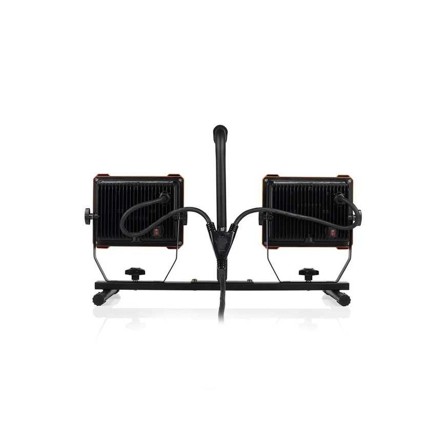 LED reflektor sa stalkom, 2x LED/30W/230V, 4000K, IP65, narandžast/crn