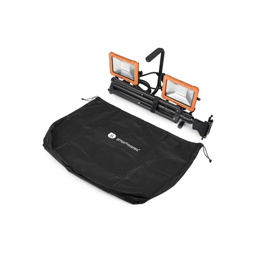 LED reflektor sa stalkom, 2x LED/30W/230V, 4000K, IP65, narandžast/crn