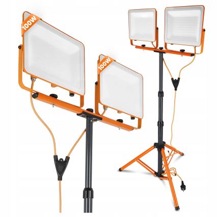 LED reflektor sa stalkom 2xLED/100W/230V 4500K IP65 narandžasta