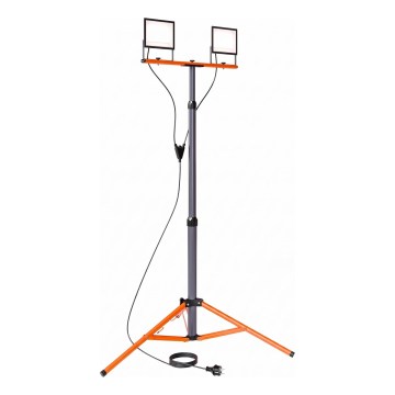 LED reflektor sa stalkom 2xLED/50W/230V 4500K IP65 crna/narandžasta