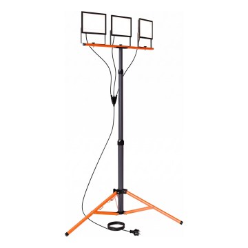 LED reflektor sa stalkom 3xLED/100W/230V 4500K IP65 crna/narandžasta
