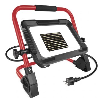 LED reflektor sa stalkom ELION LED/100W/230V 4000K IP65 crvena/crna