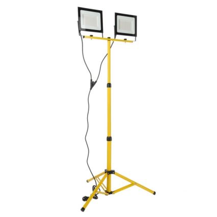 LED reflektor sa stalkom TIGRA 2xLED/100W/230V 4000K IP54 crna/žuta