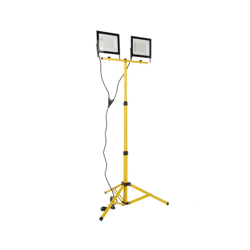 LED reflektor sa stalkom TIGRA 2xLED/100W/230V 4000K IP54 crna/žuta