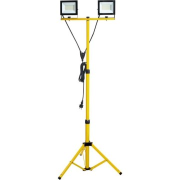 LED reflektor sa stalkom TIGRA 2xLED/50W/230V 4000K IP54 crna/žuta