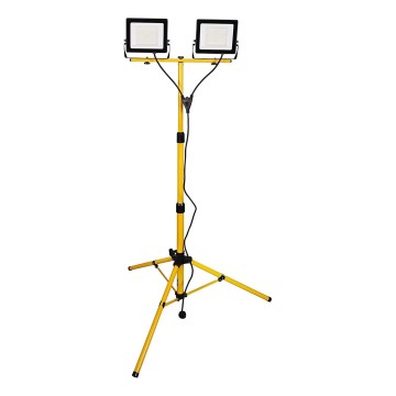 LED reflektor sa stativom 2xLED/50W/230V 6500K IP65 žute boje