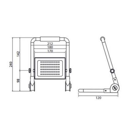 LED reflektor sa stativom ADVIVE WORK LED/50W/230V IP65